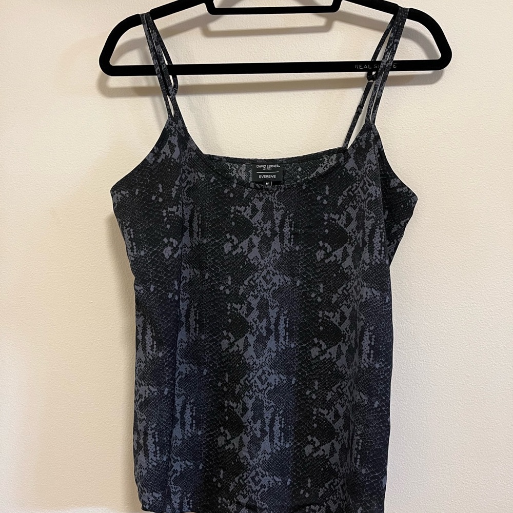 Evereve Black and Gray Fitted Camisole